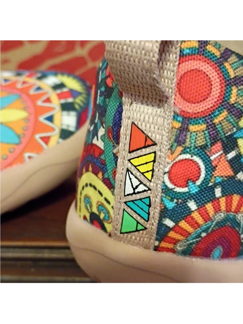 Multicolor Patterned Slip-On Flats - Picture 5 of 9